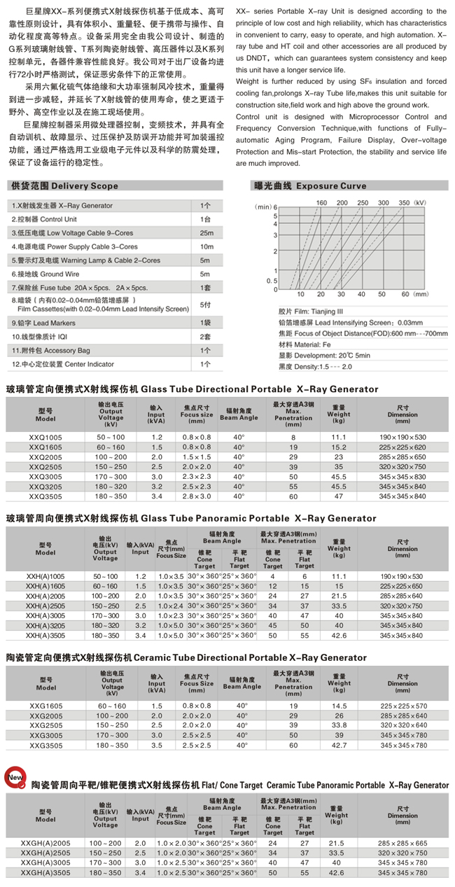 便攜式X射線探傷機(jī)